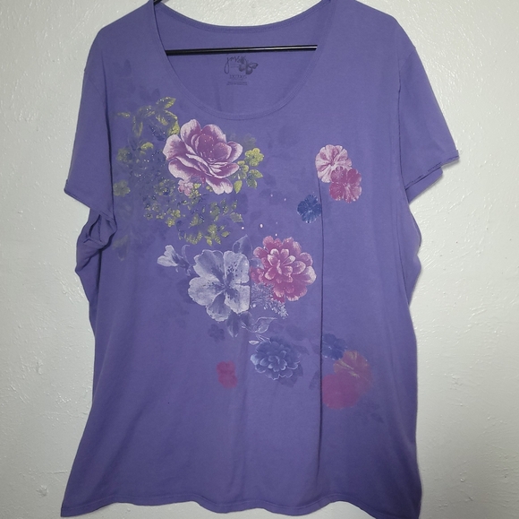 Just My Size 3XL T-Shirt - Floral Design - P - Picture 1 of 5